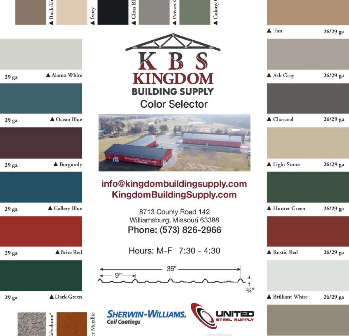 Kingdom Building Supply Smooth Color Chart 177364 700x675 