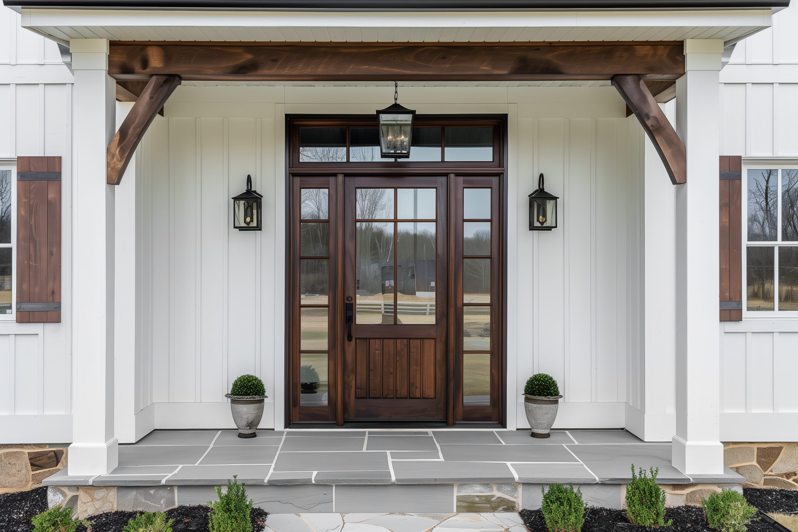 House With Metal Board and Batten Siding
