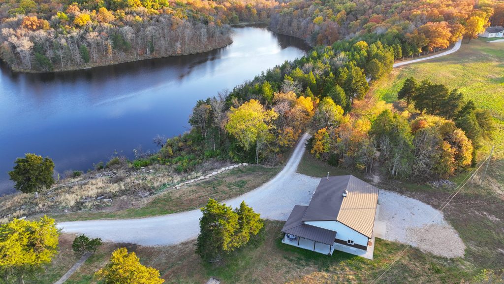Barn in beautiful setting with standing seam roof